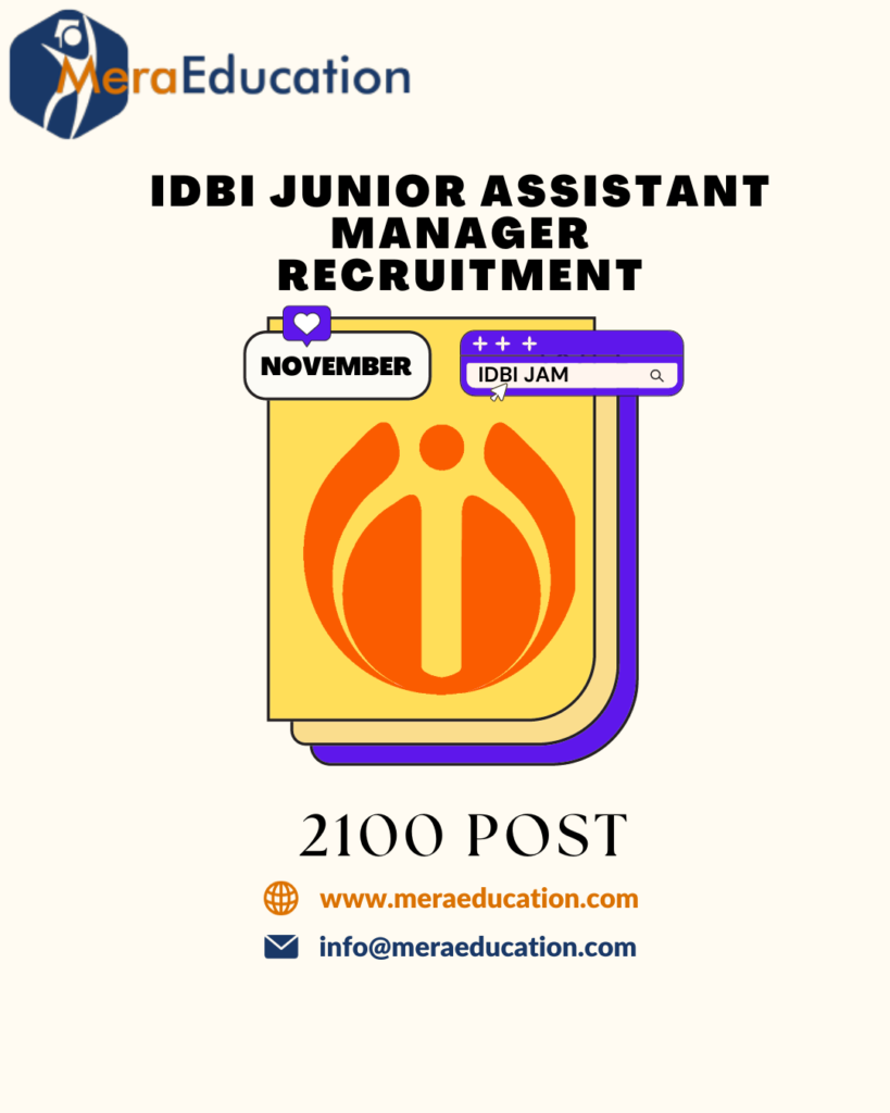 IDBI JAM Recruitment 2023 - MeraEducation