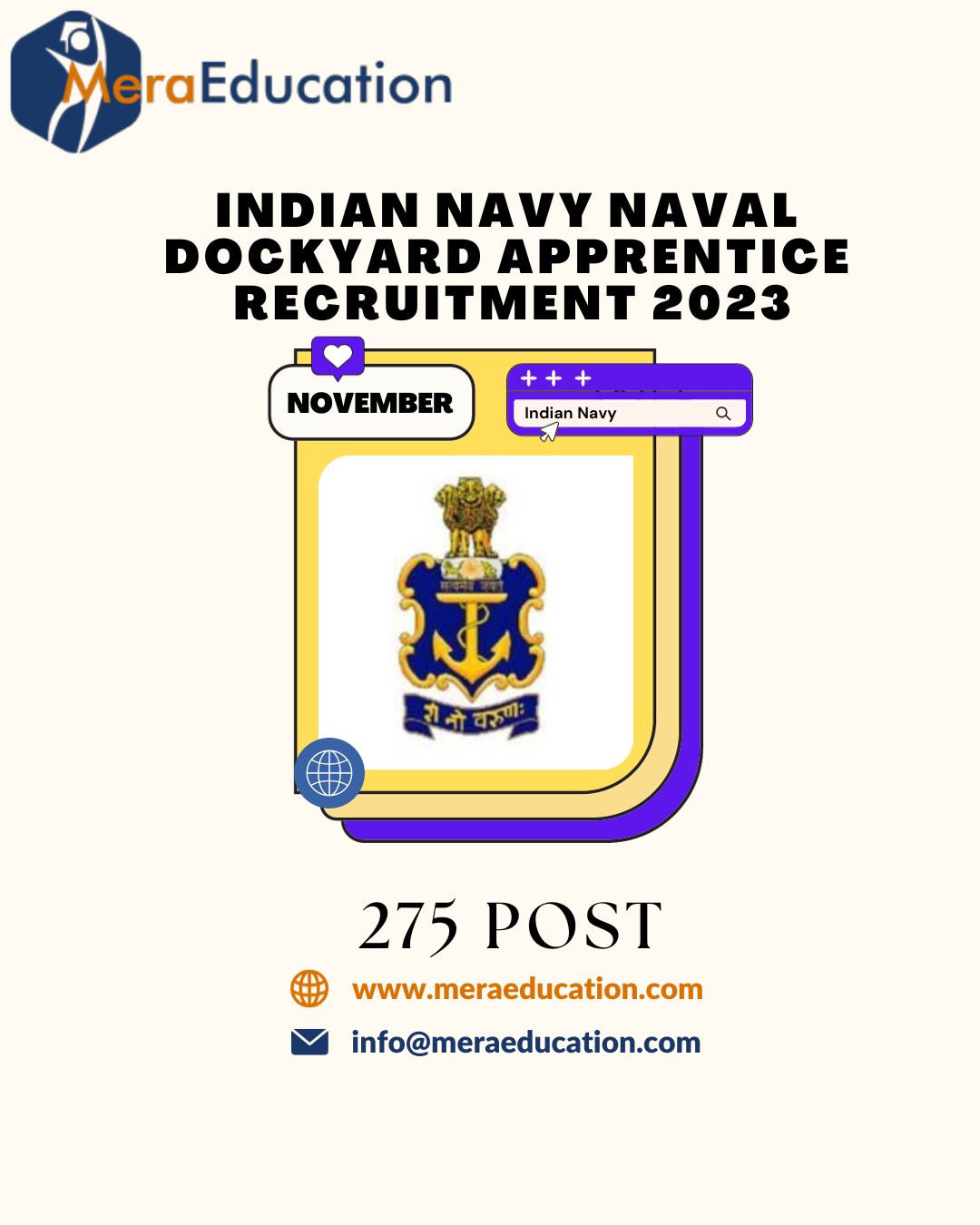 Indian Navy Naval Dockyard Apprentice MeraEducation