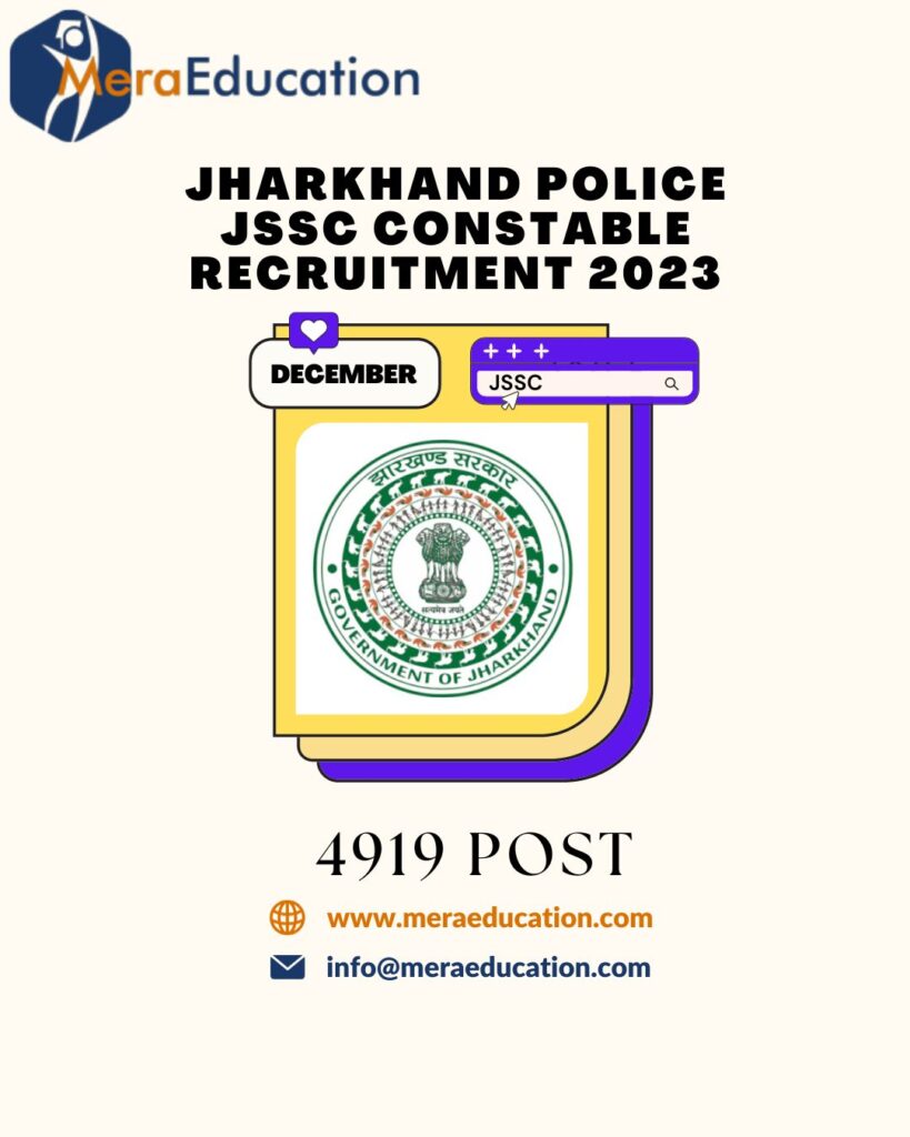 Jharkhand Police JSSC Constable Recruitment