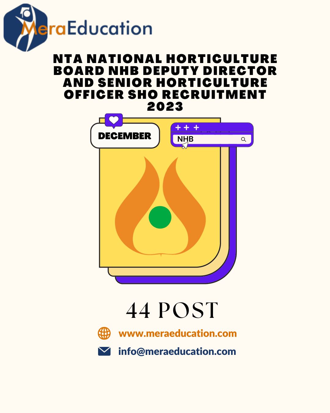 NTA National Horticulture Board NHB Deputy Director and Senior Horticulture Officer SHO Recruitment 2023