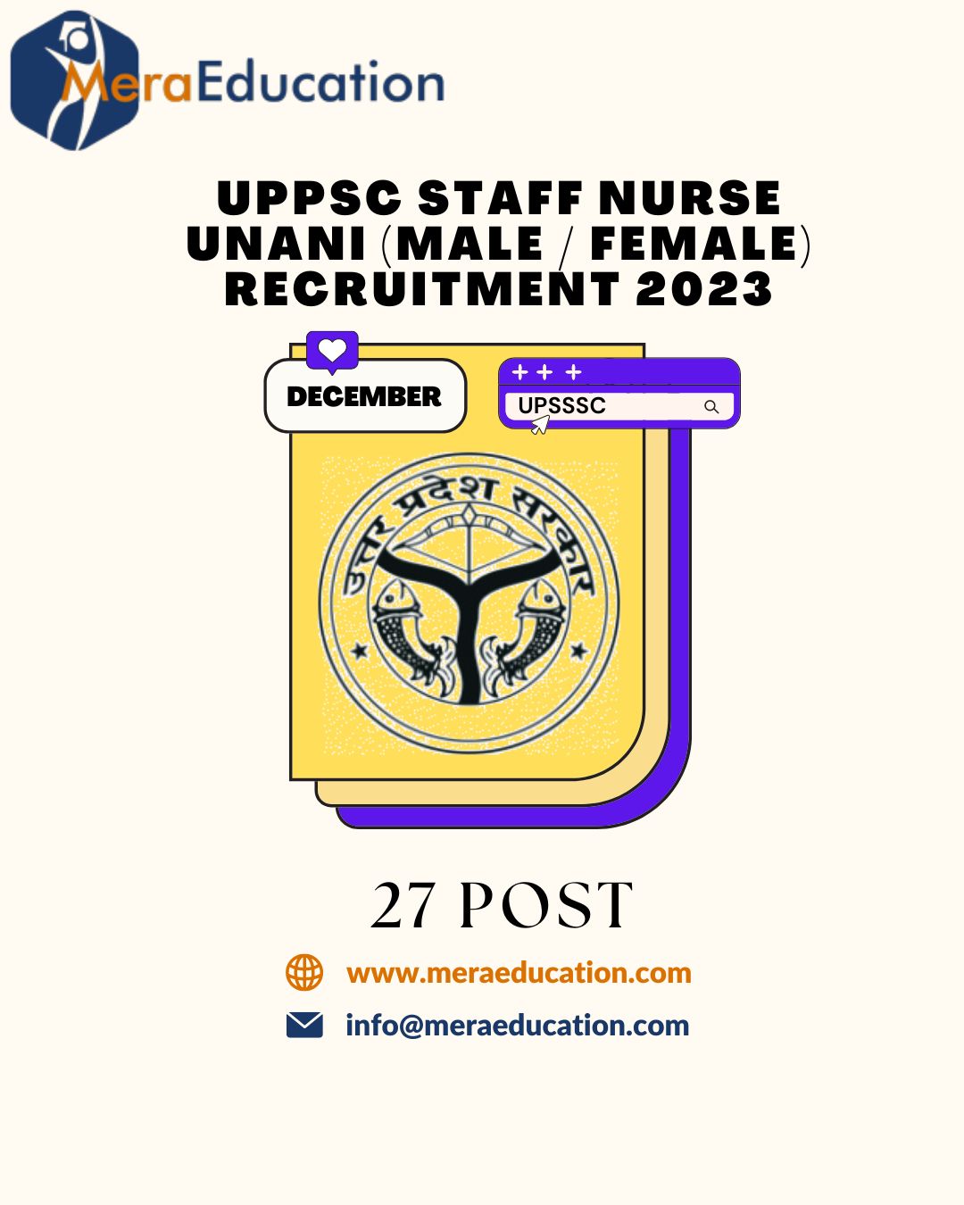 UPPSC Staff Nurse Unani (Male Female) Recruitment Recruitment