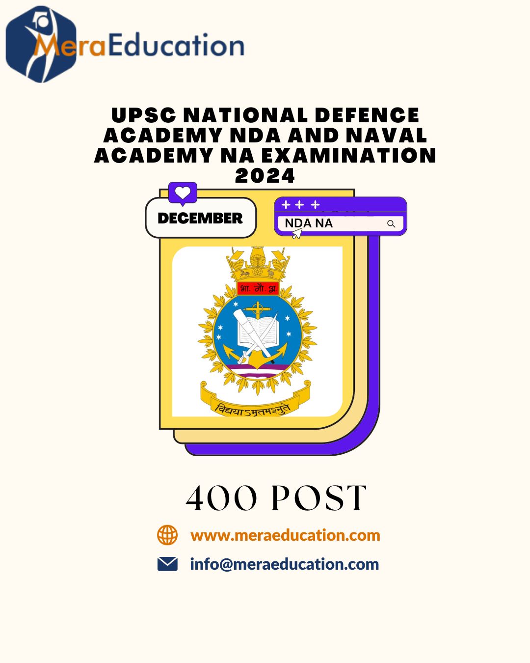 UPSC National Defense Academy NDA and Naval Academy Exam 2024
