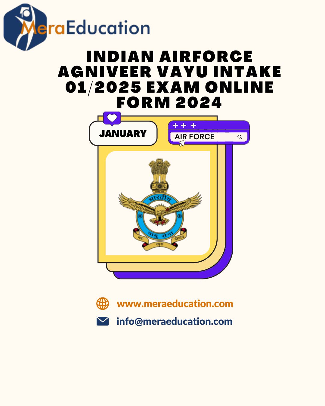 Indian Airforce Agniveer Vayu Intake 01/2025 Exam Online Form 2024