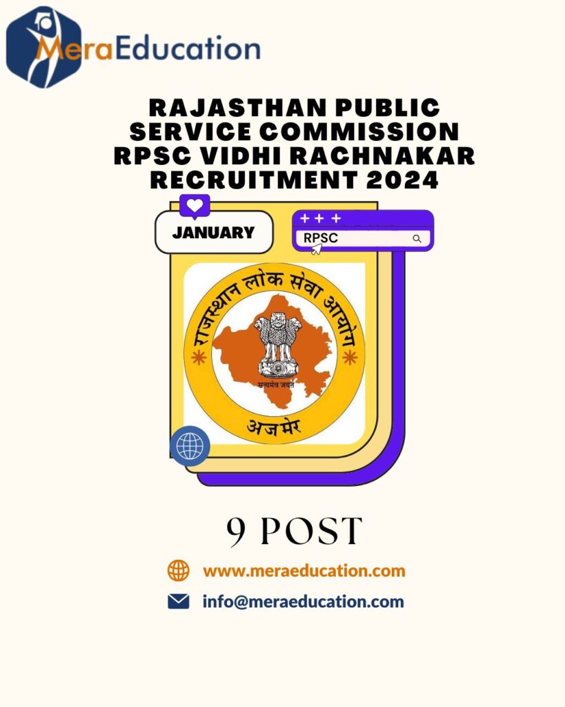 Rajasthan Public Service Commission RPSC Vidhi Rachnakar Recruitment