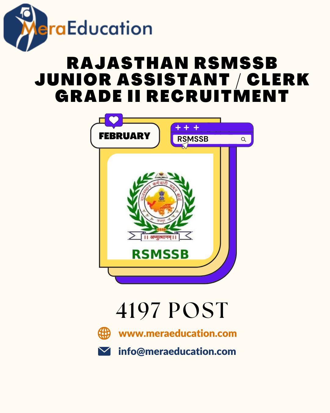Rajasthan Junior Assistant Clerk Grade II MeraEducation