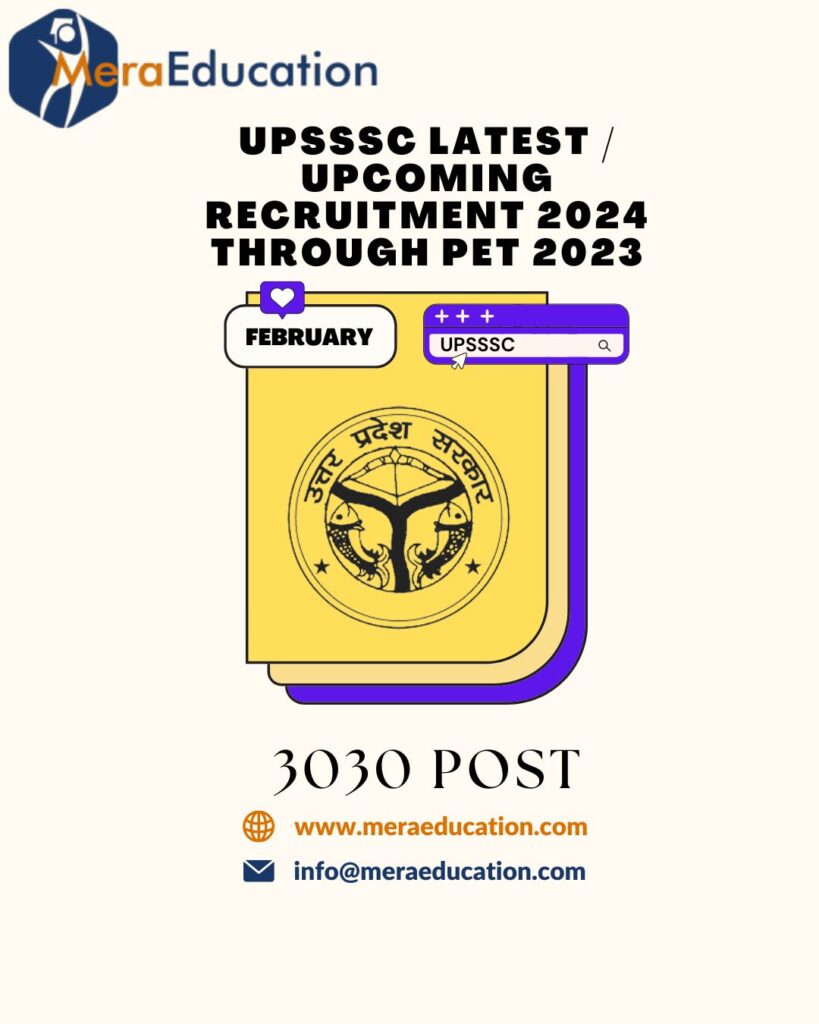 UPSSSC Latest Upcoming Recruitment 2024 Through PET 2023 Qualified