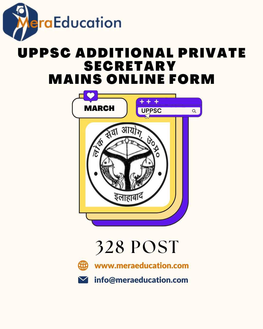 UPPSC Additional Private Secretary mains Form MeraEducation