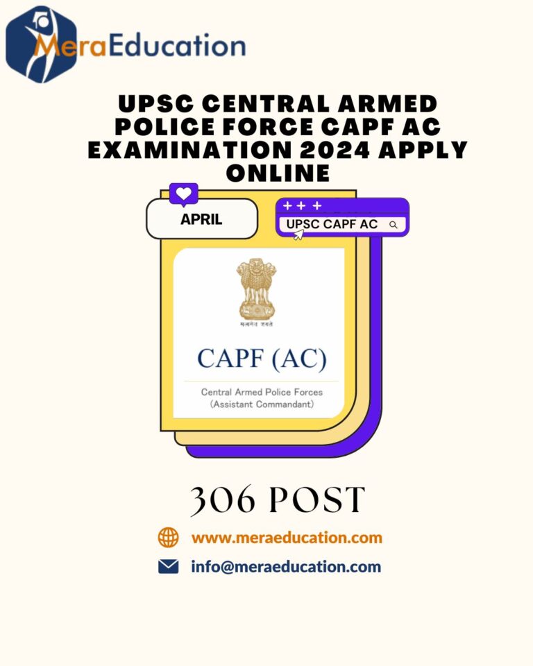 UPSC Central Armed Police Force CAPF AC